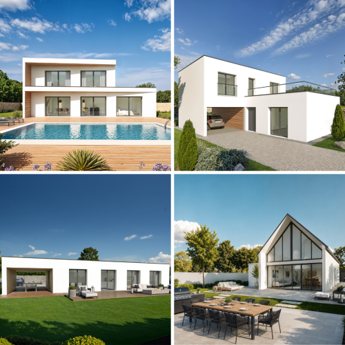 aperçus des 4 maisons d'architecte