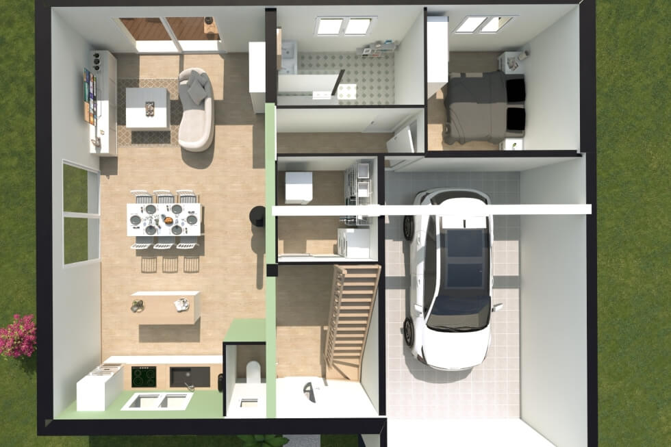 Plan intérieur rez-de-chaussée