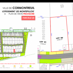 Plan du lotissement Les Montepillois