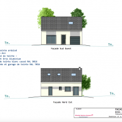 Vues de la maison Alisier de face et de derrière